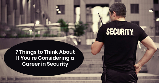 young security officer starts his career