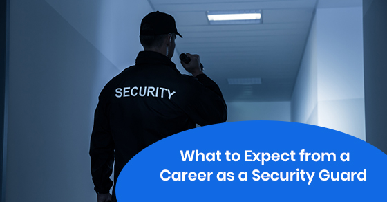 Security guard giving alert